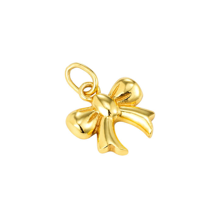 gold bow huggie - seolgold