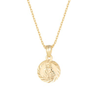 gold st christopher pendant - seolgold