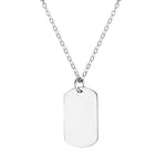Sterling Silver Dog Tag Necklace (Mens)