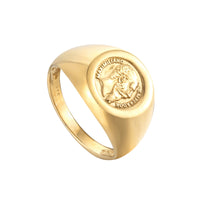  gold signet ring - mens - seolgold