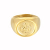 Angel cherub signet ring - mens - seolgold