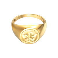 gold moon ring - seolgold