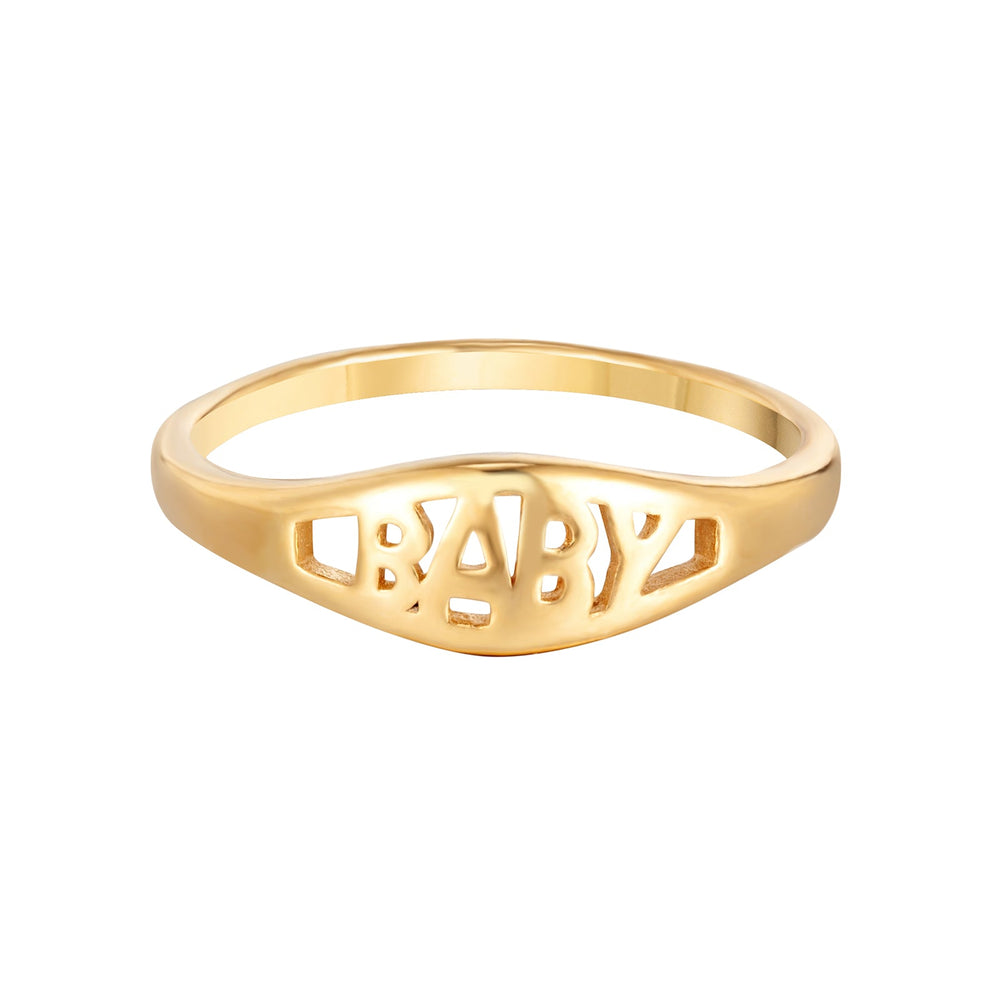 18ct Gold Vermeil Baby Word Ring