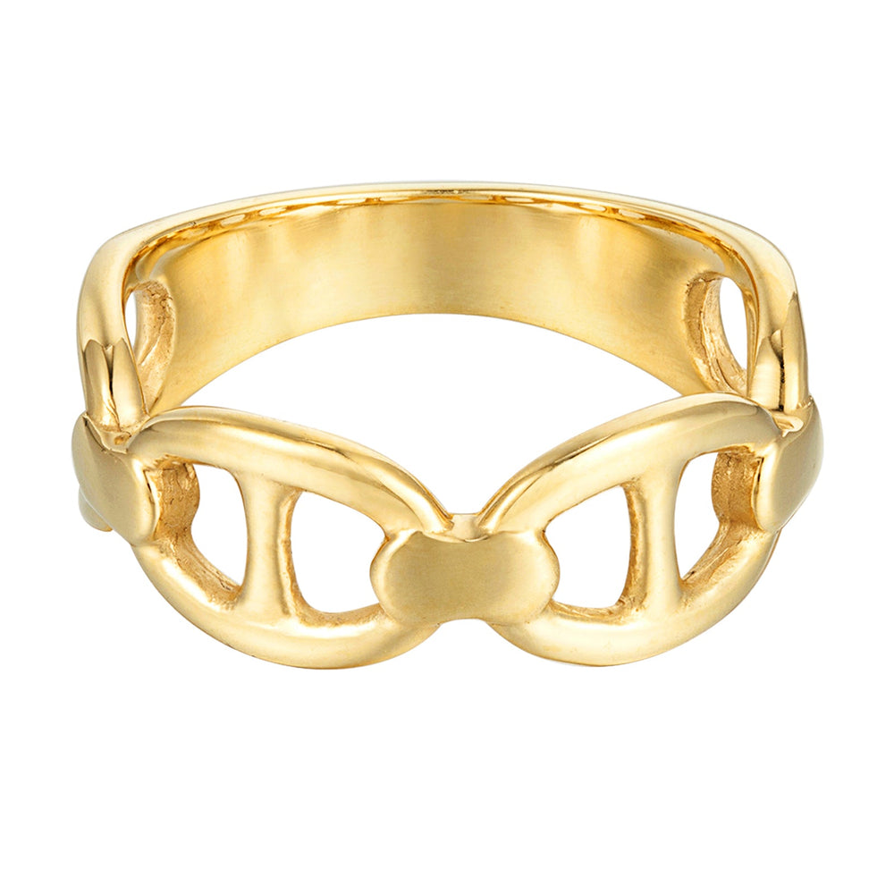 18ct Gold Vermeil Mariner Ring (Mens)