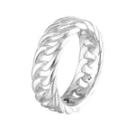 Sterling Silver Curb Chain Ring