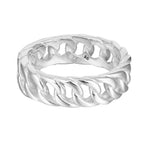 Sterling Silver Curb Chain Ring (Mens)