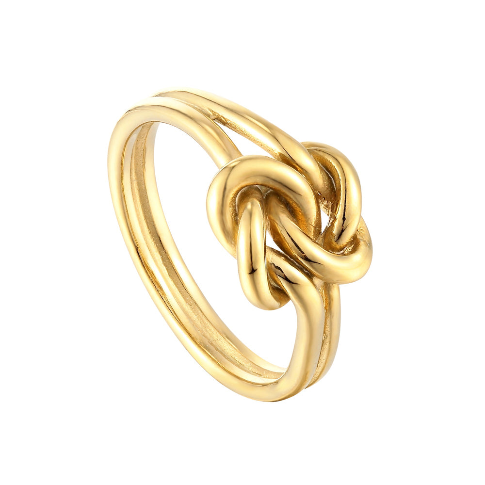 Twisted Knot - gold Ring - seol-gold
