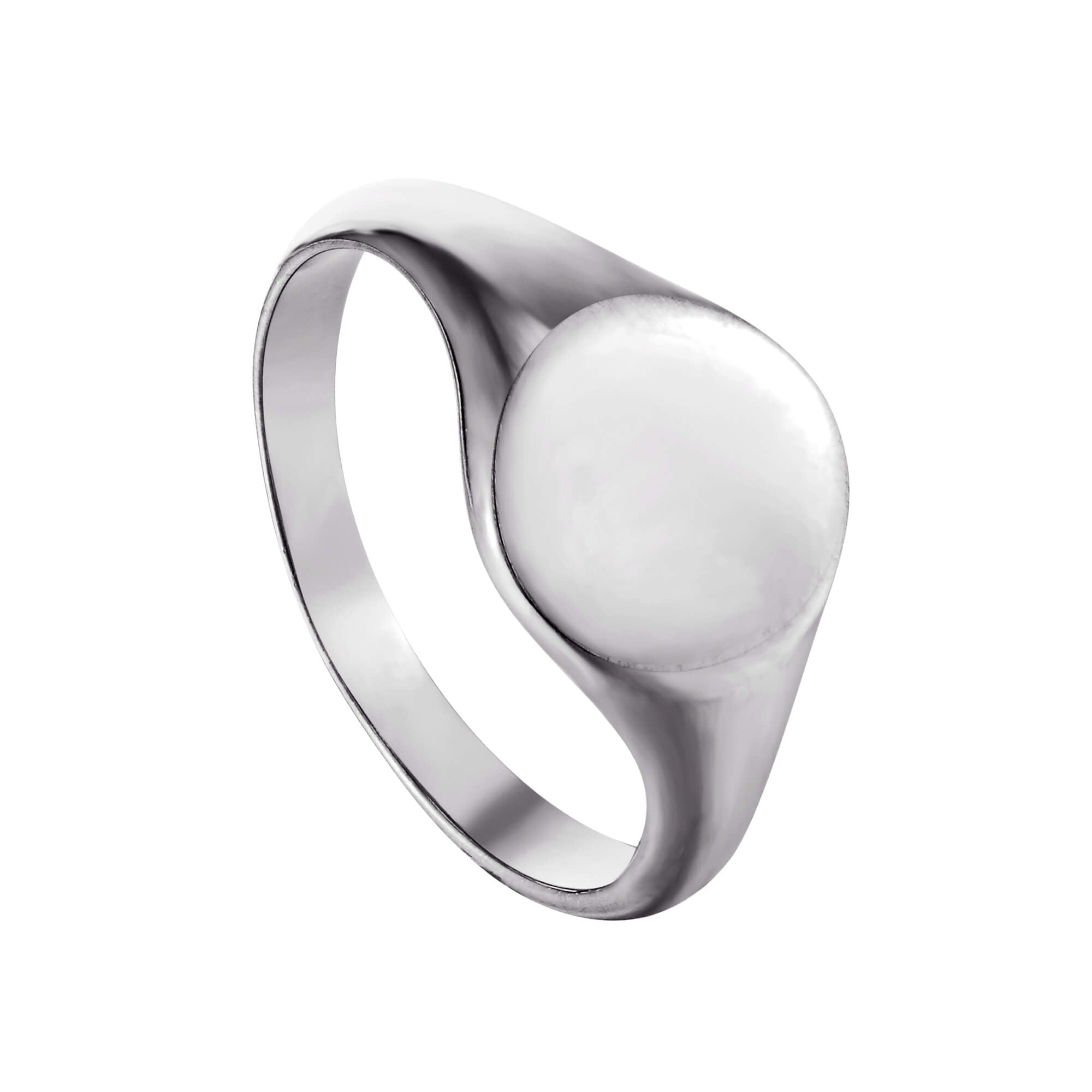 silver classic pinky signet ring - seolgold