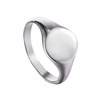 silver classic pinky signet ring - seolgold