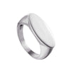 silver signet ring -seol gold