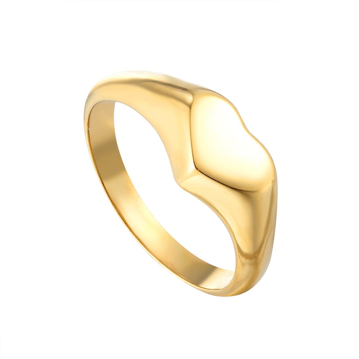 Heart Signet Ring - seol-gold