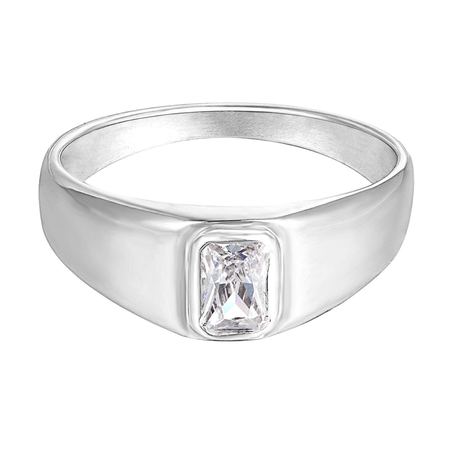 Seol Gold - Chunky Baguette cz Ring 