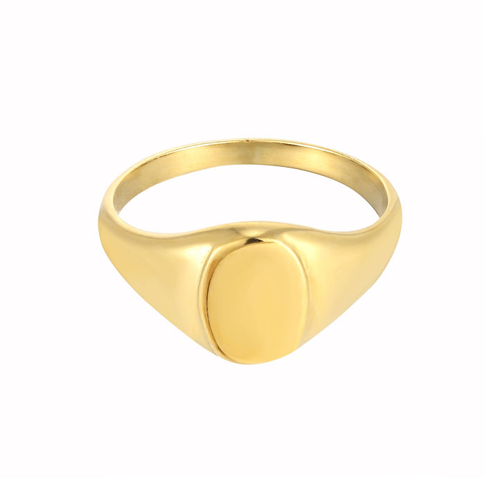 Oval Signet Ring - seol-gold