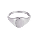 Sterling Silver Oval Signet Ring (Mens)