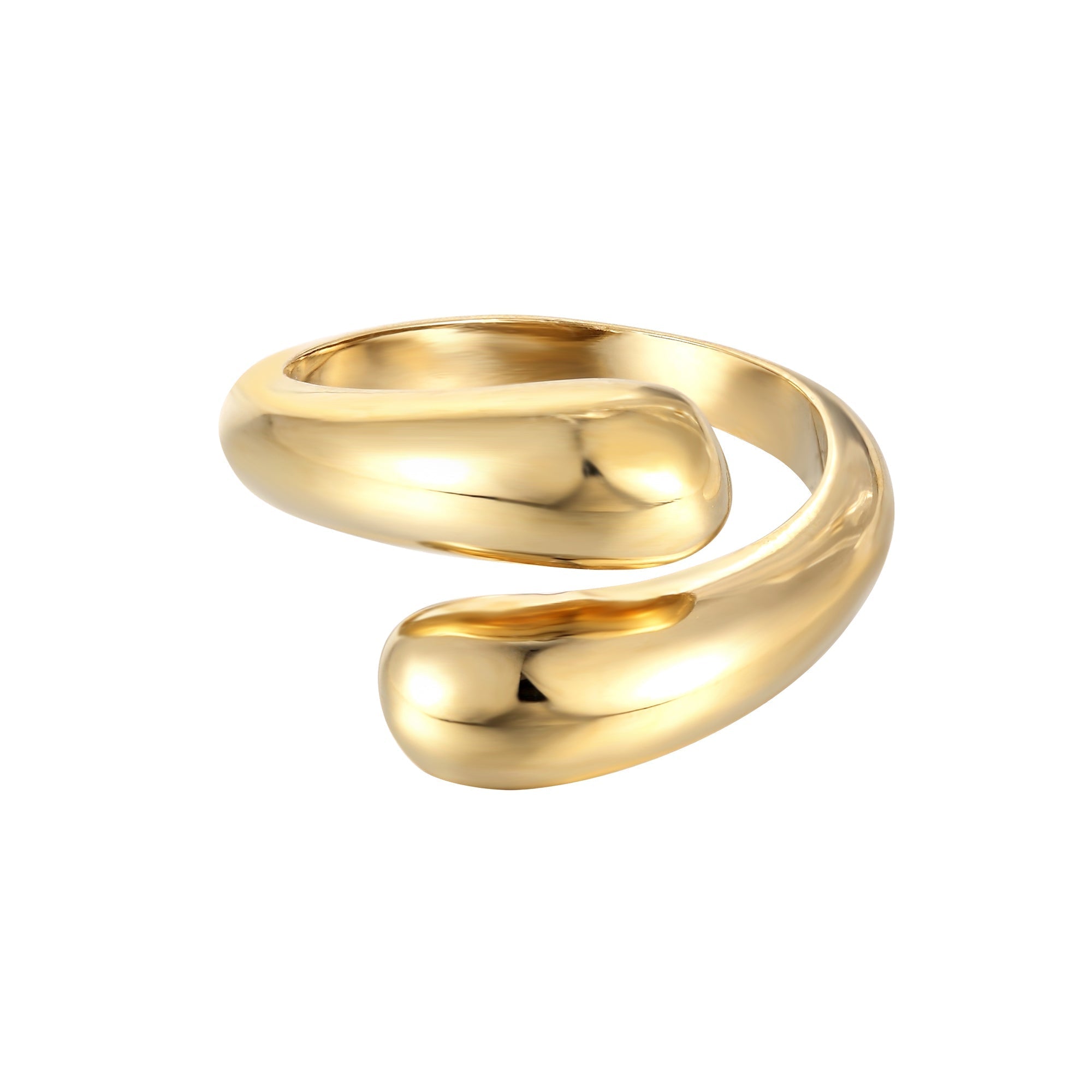 Chunky Twist Open Ring - seol-gold