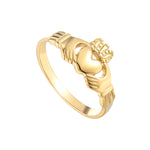 gold claddagh ring - mens - seol-gold