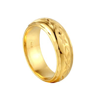 gold engraved cigar ring - seolgold