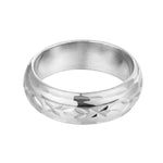 Sterling Silver Engraved Wide Band Ring
