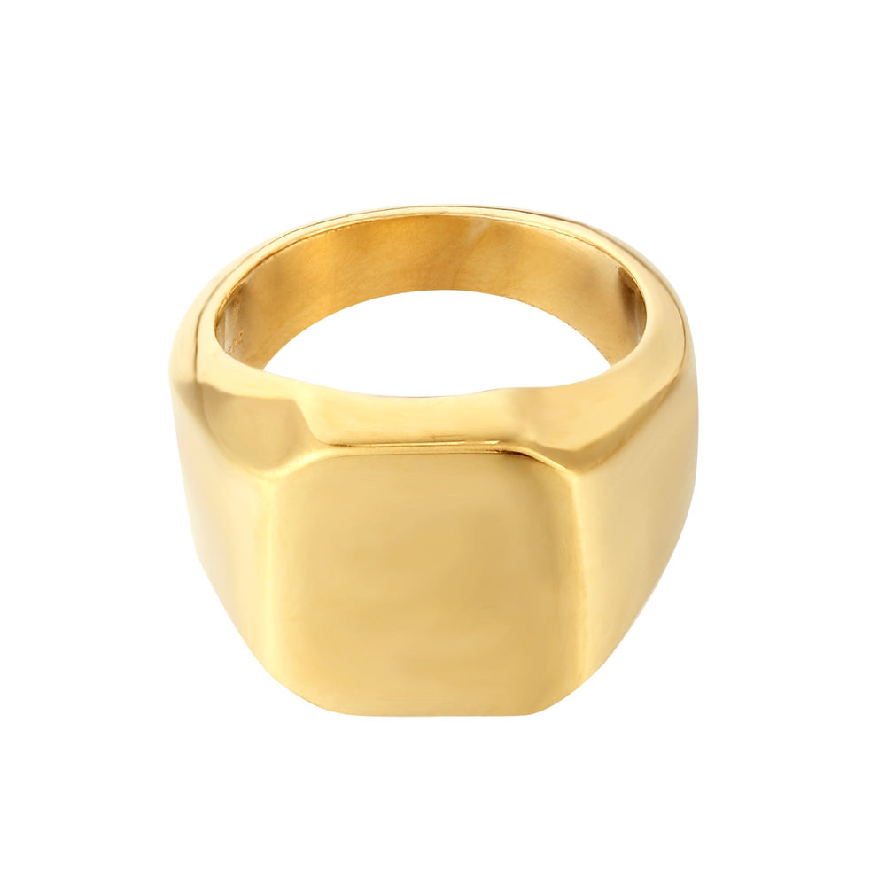 gold signet ring - seol gold