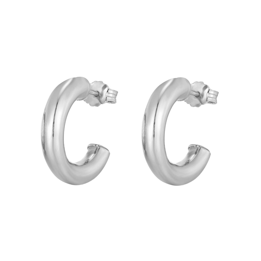 Seol gold - Rounded Half Hoop Studs