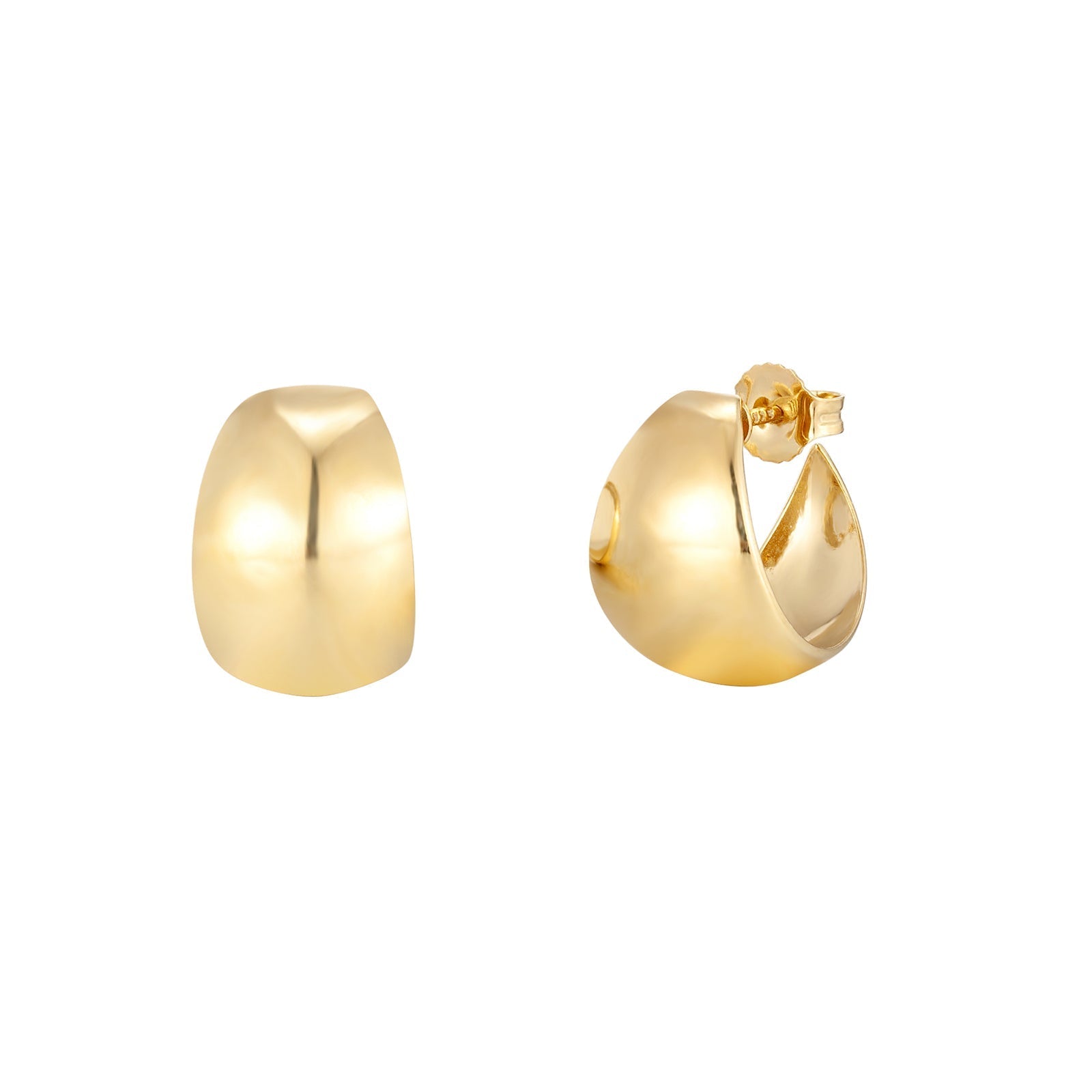 seol gold -  chunky half hoop studs