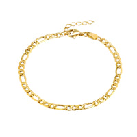 9ct Solid Gold Figaro Chain Bracelet - seolgold