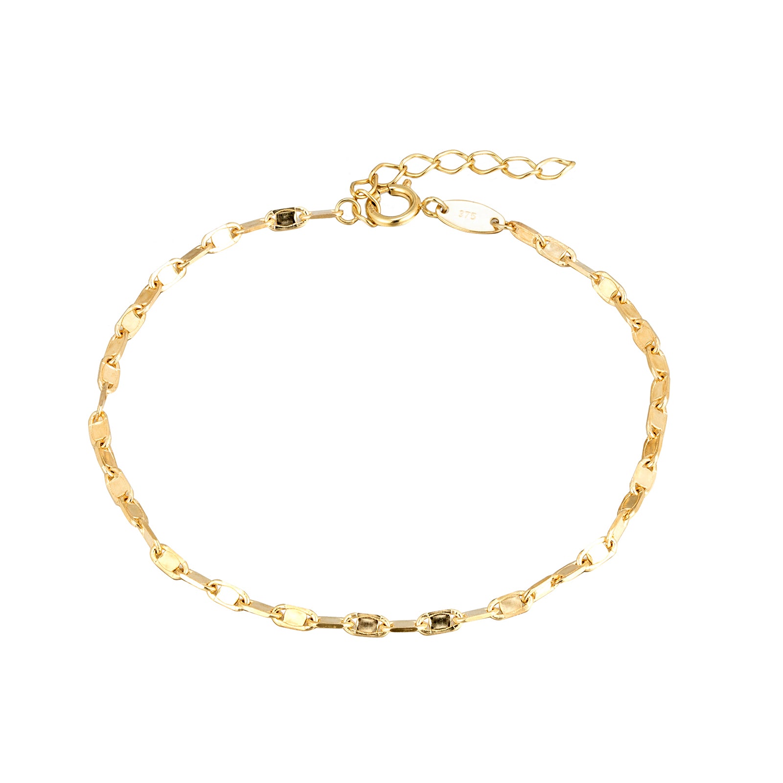 9ct Solid Gold Link Chain Bracelet - seolgold