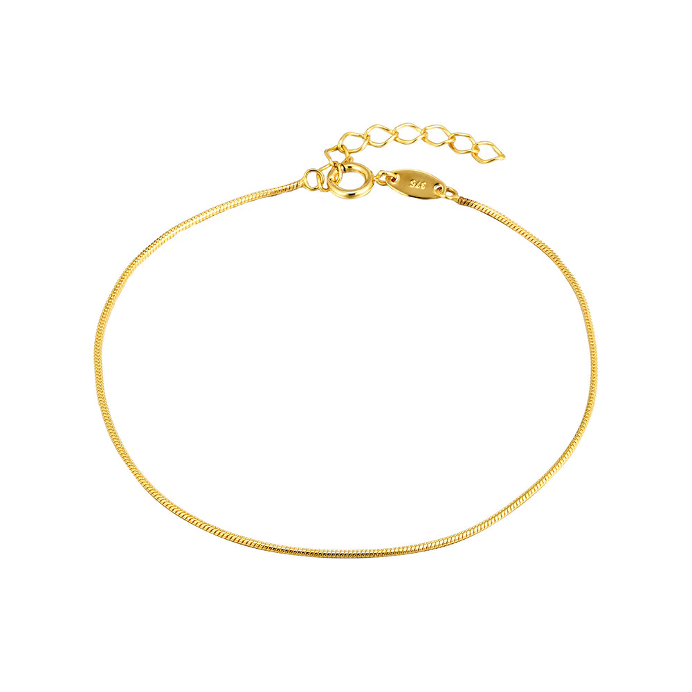 9ct Solid Gold Snake Chain Bracelet
