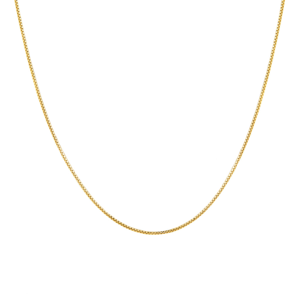 9ct Solid Gold Box Chain Necklace
