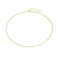 9ct solid gold box chain necklace - seolgold