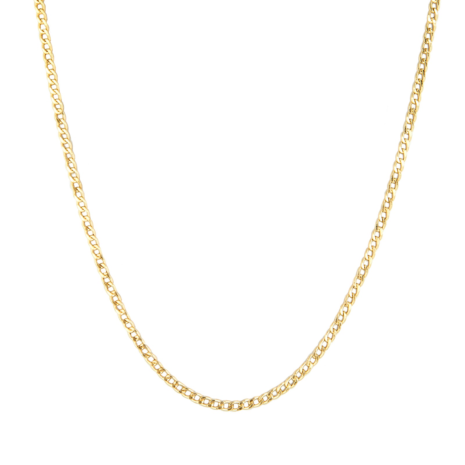 9ct Solid Gold Curb Chain Necklace - seolgold
