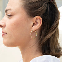 gold hoop earrings - seolgold