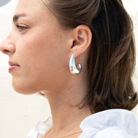 extra large teardrop earrings - seolgold