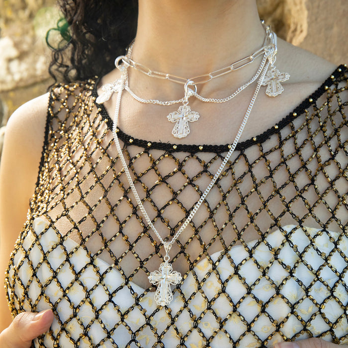 silver paperclip chain - seolgold