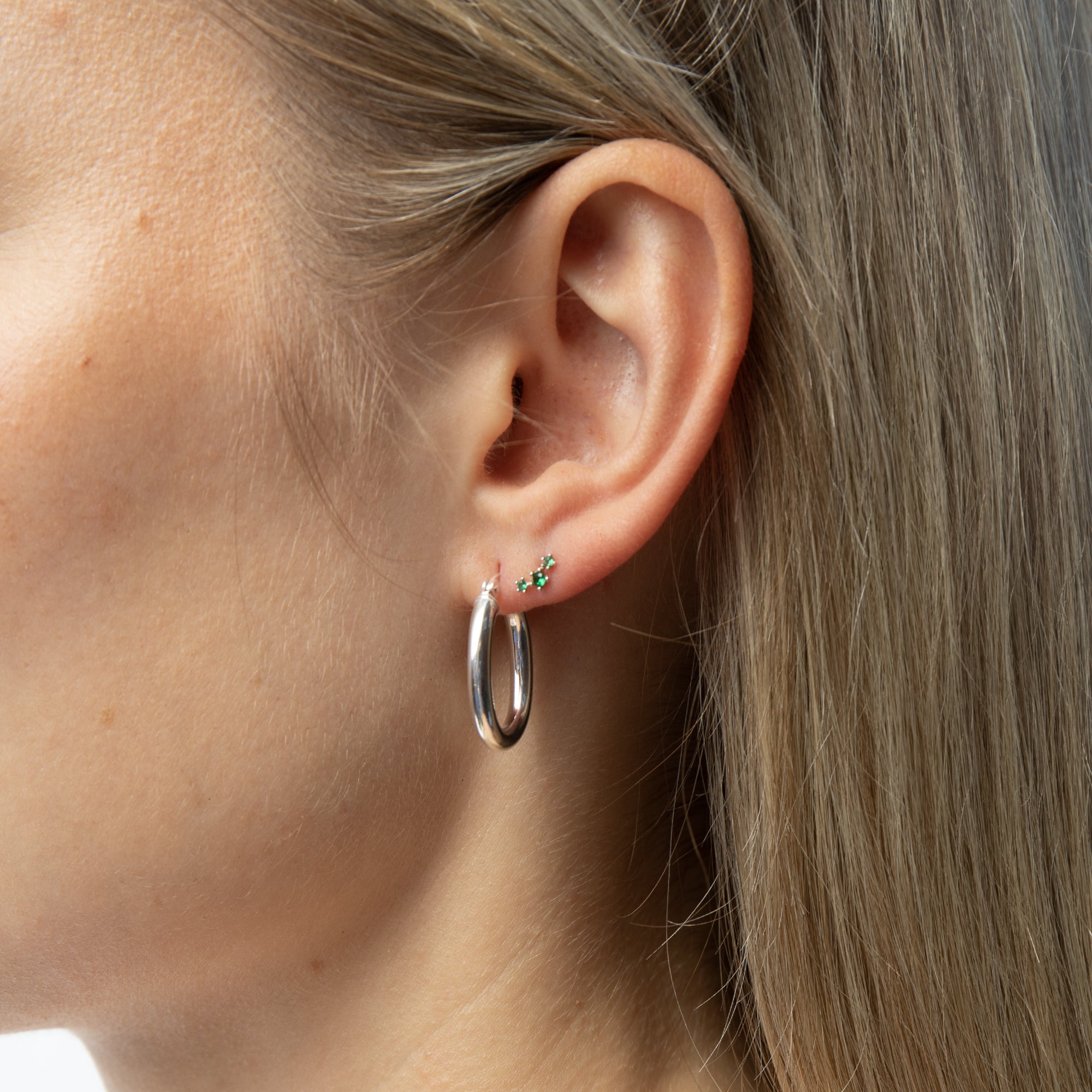 Sterling Silver Mini Oval Hoops