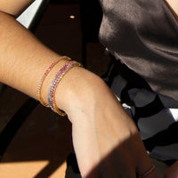 rainbow tennis bracelet - seolgold
