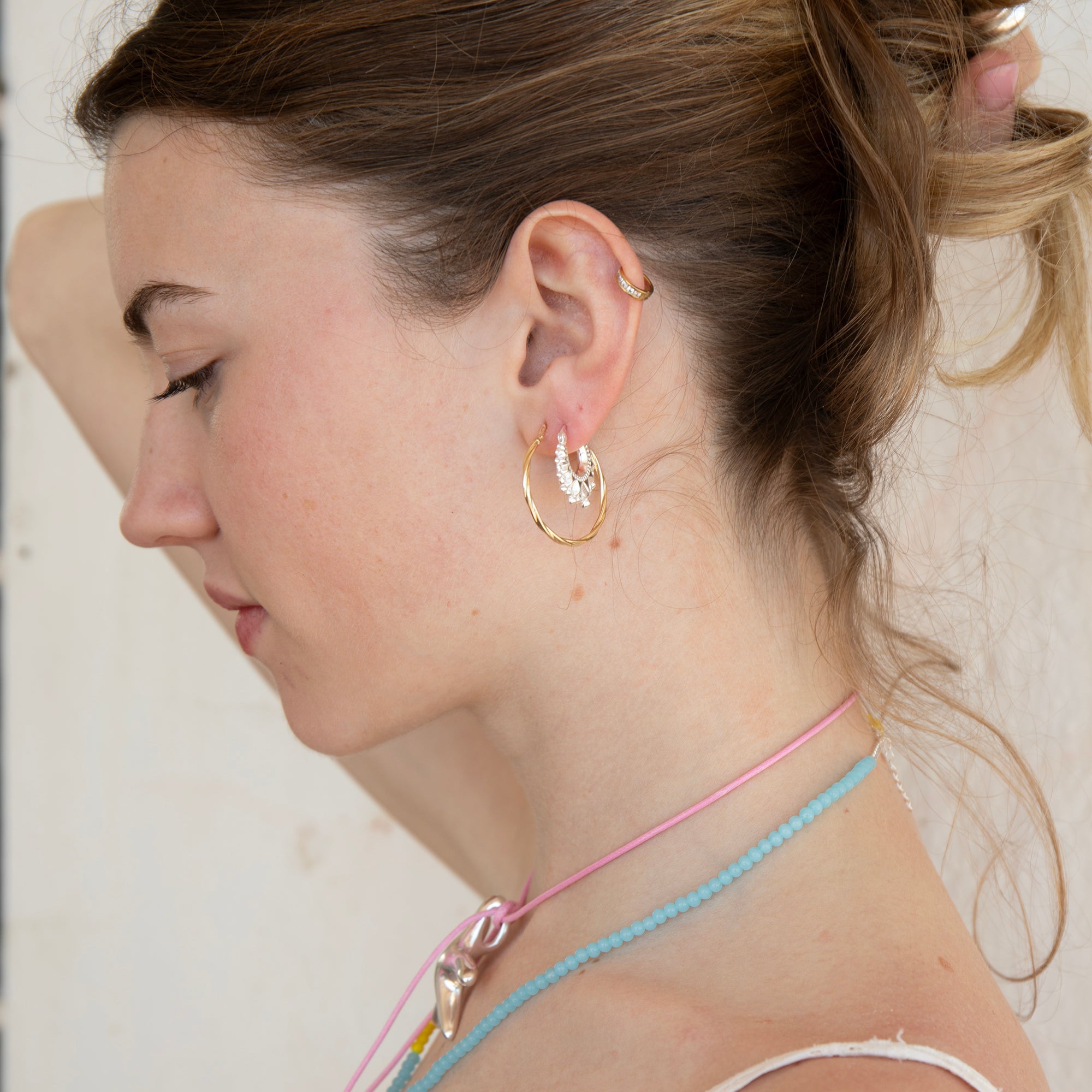 hoops - traditional hoop - silver hoop - silver hoop earring - silver hoops - tiny gold cartilage hoop - seolgold