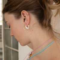 silver victorian hoops - seolgold