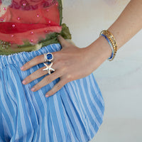 silver lapis lazuli ring - seolgold