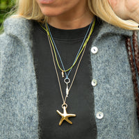 massive gold starfish necklace - seolgold