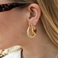 gold molton shape hoops - seol gold