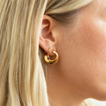 sapphire - hoop earrings - seolgold
