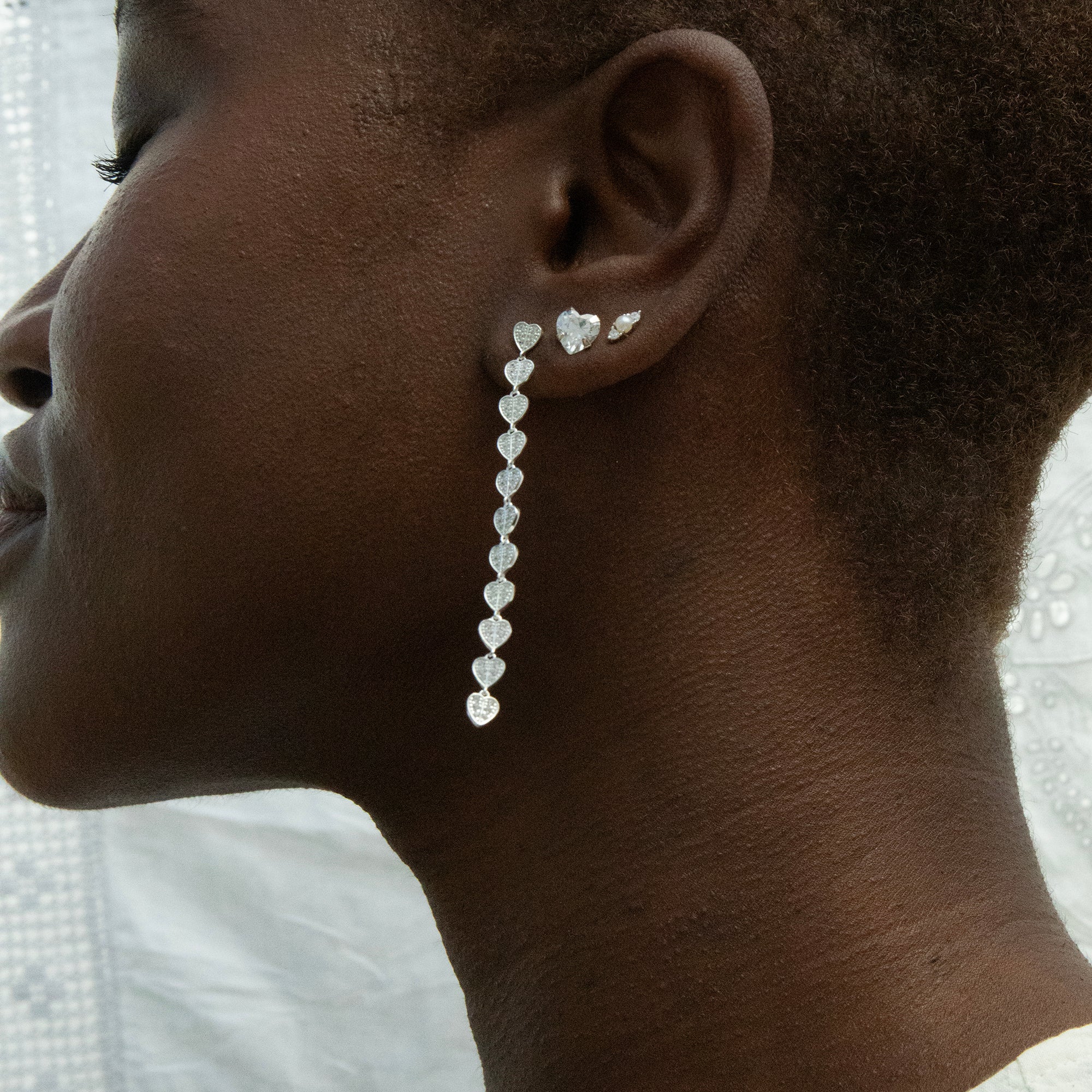 silver pearl stud earring - seolgold