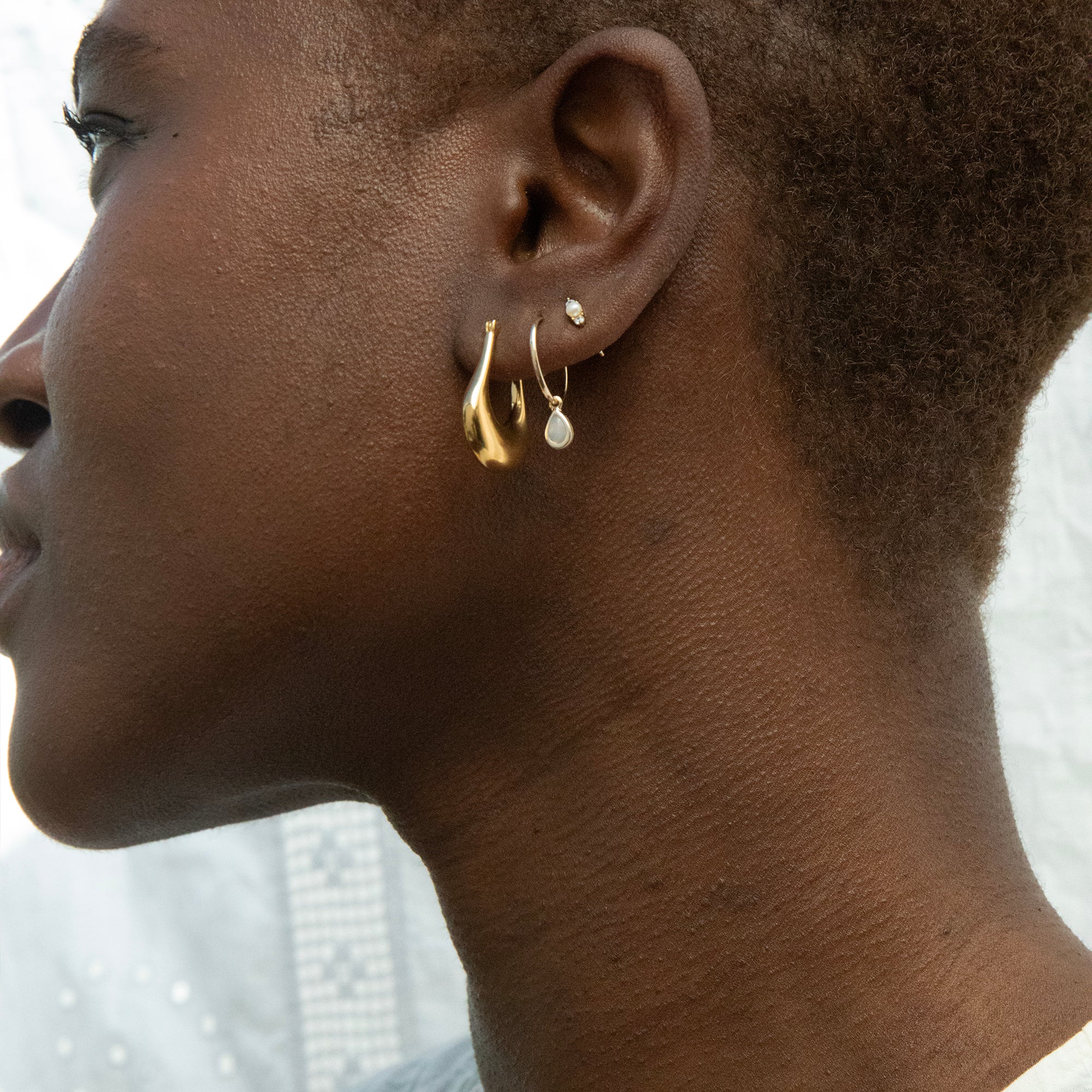 gold hoop earring - seolgold