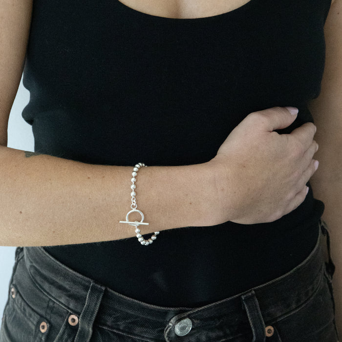beaded t-bar bracelet - seolgold