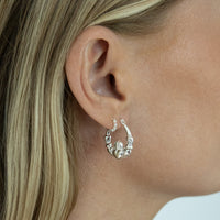 silver claddagh hoops - seolgold