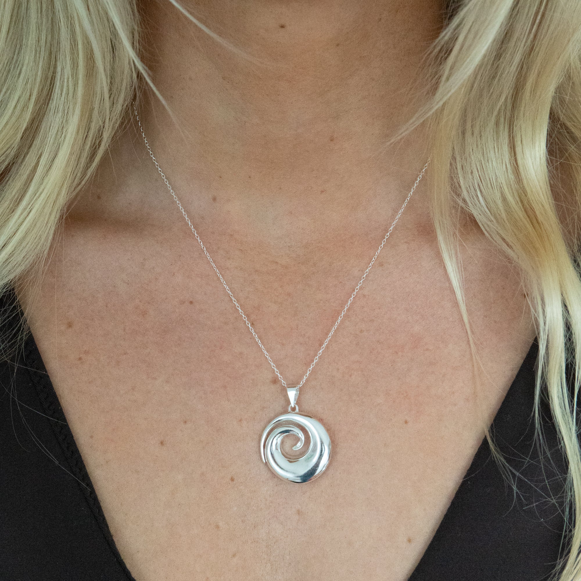Sterling Silver Spiral Pendant