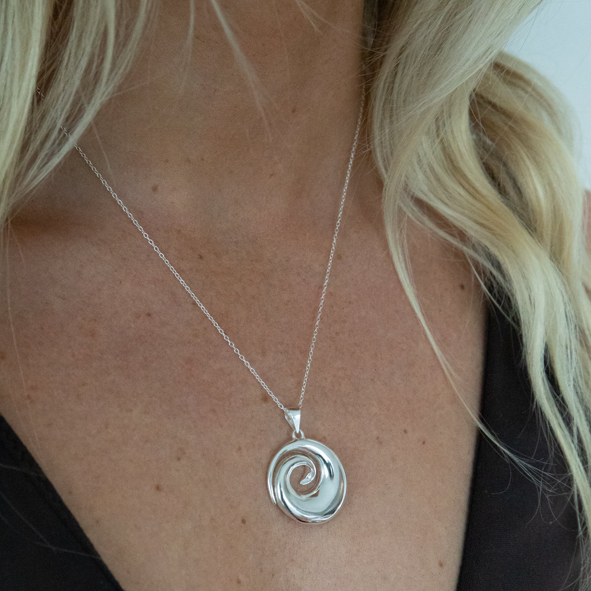 Sterling Silver Spiral Pendant