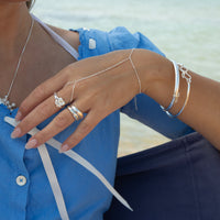 silver emerald ring - seolgold