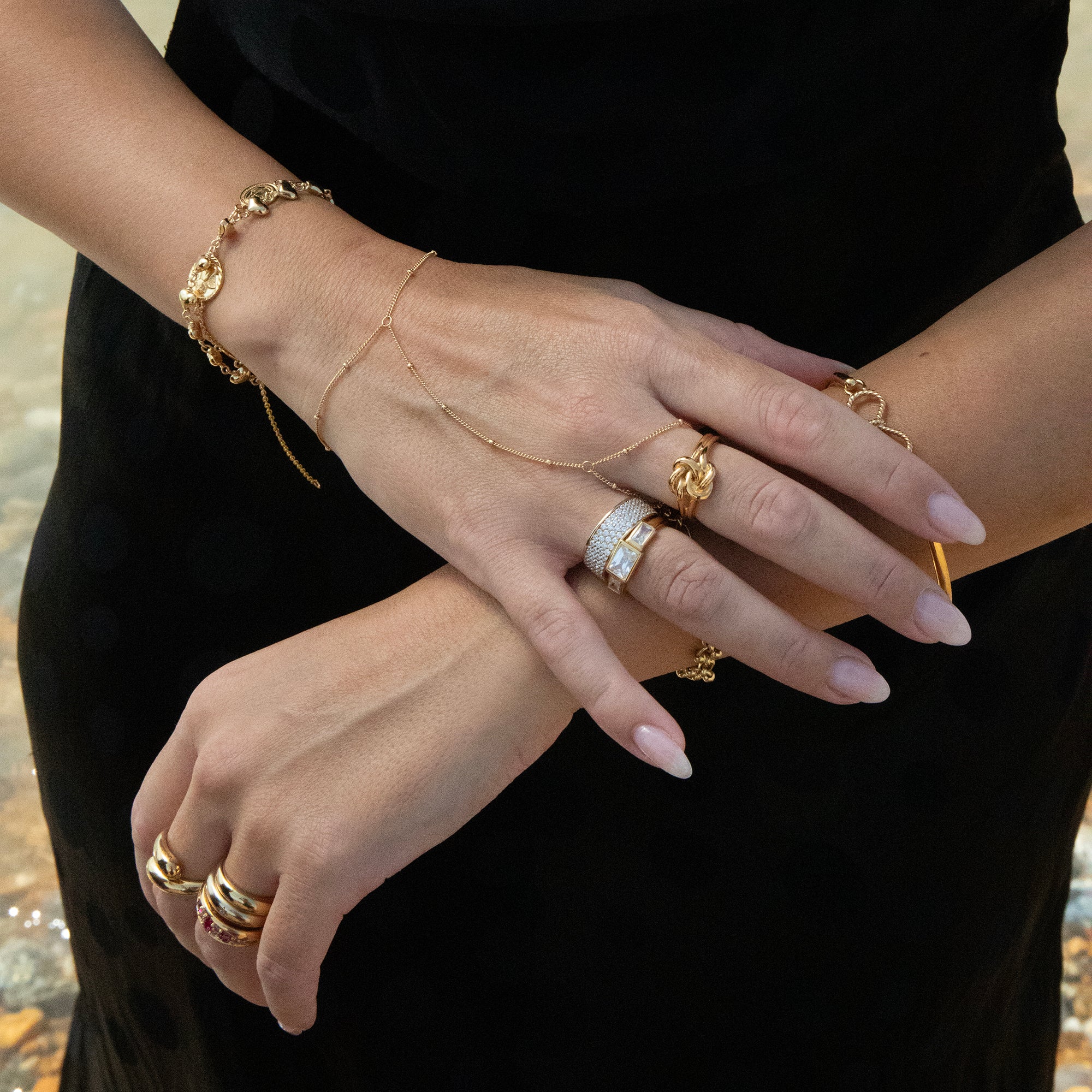 cz baguette ring - seolgold